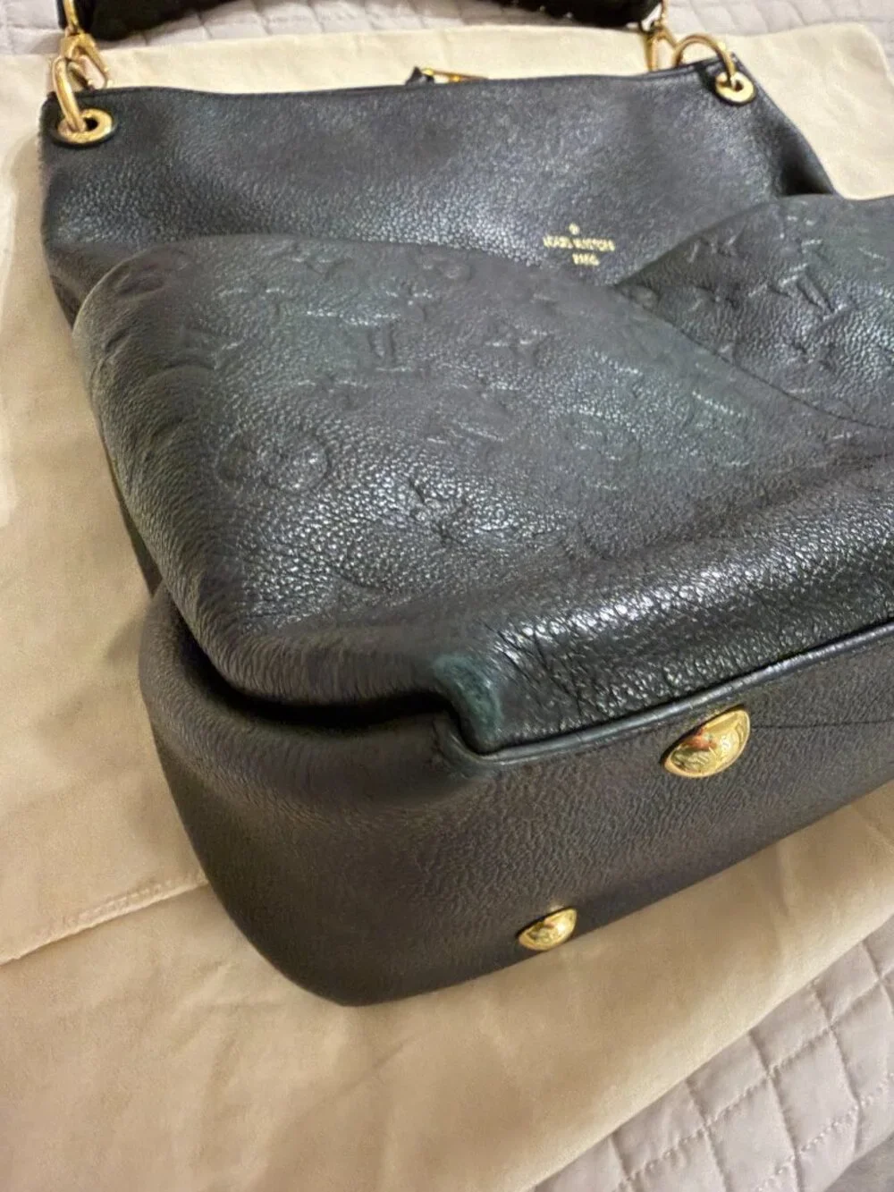 Louis Vuitton Maida Hobo Black Empreinte Leather